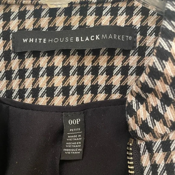 White House Black Market Houndstooth Blazer Jacket - Picture 4 of 11